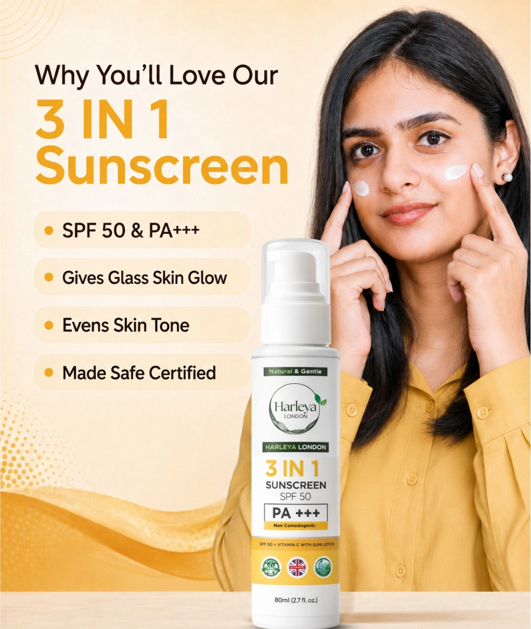 3 in 1 Sunscreen SPF 50 PA +++