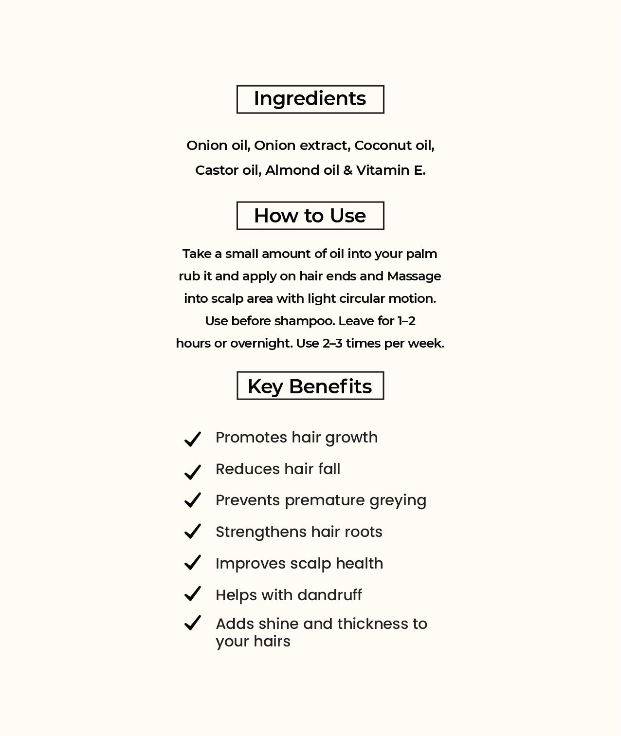 Onion + Biotin Hair Oil