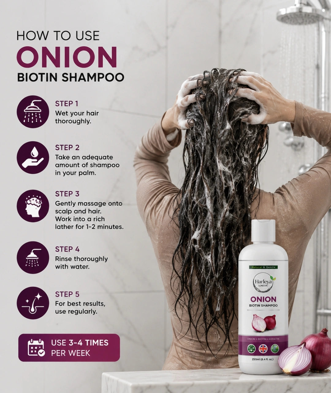 Onion + Biotin shampoo