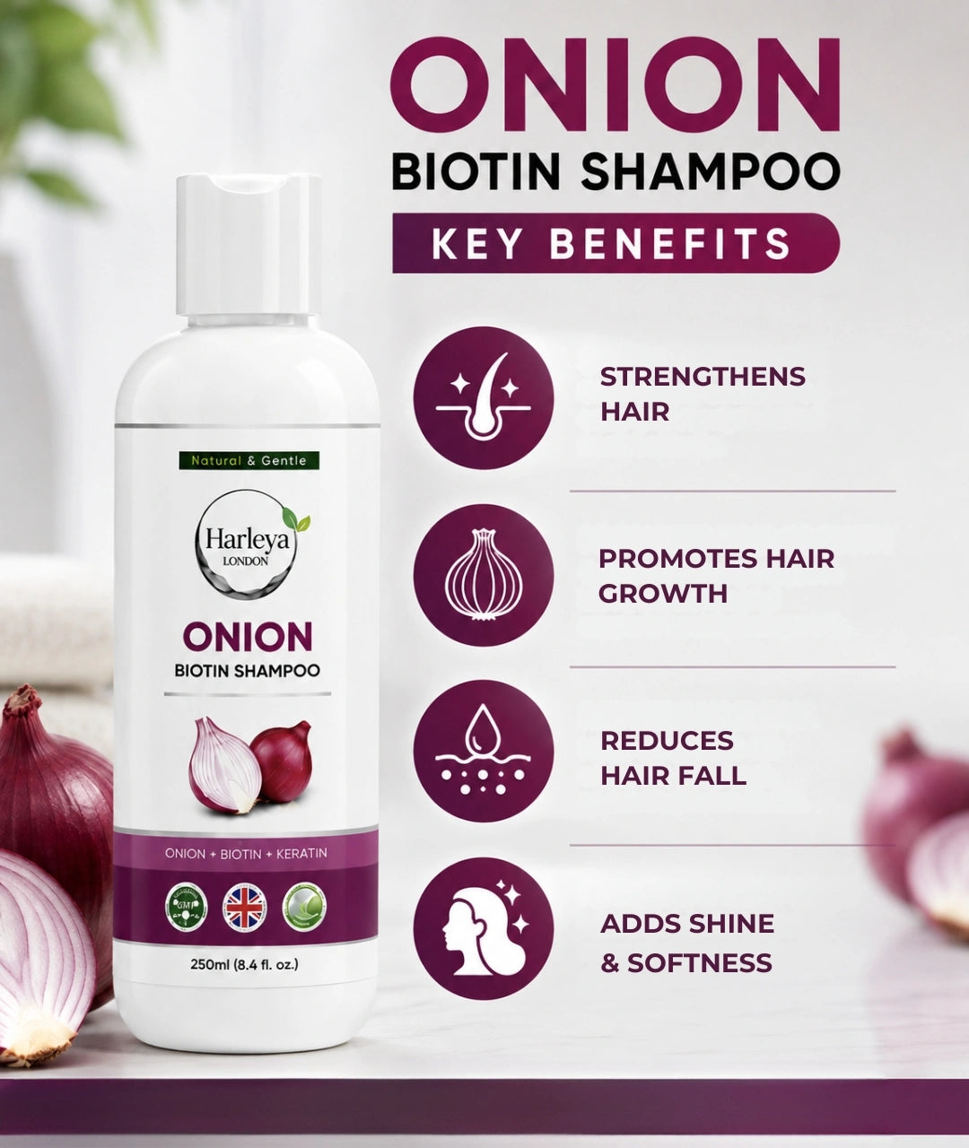 Onion + Biotin shampoo